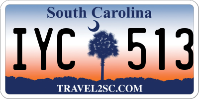 SC license plate IYC513