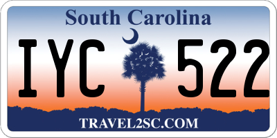 SC license plate IYC522