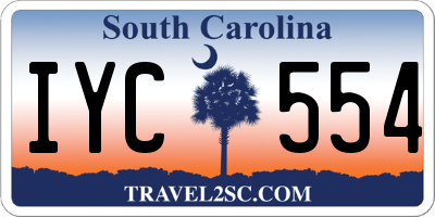 SC license plate IYC554
