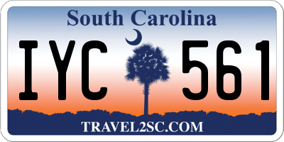 SC license plate IYC561