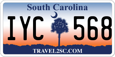 SC license plate IYC568