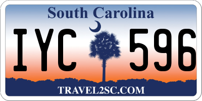 SC license plate IYC596