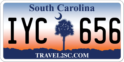SC license plate IYC656