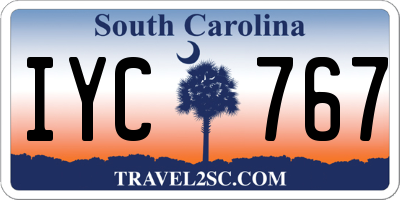 SC license plate IYC767