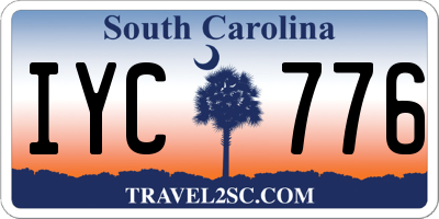 SC license plate IYC776