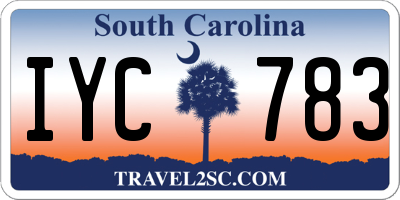 SC license plate IYC783
