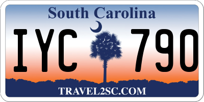 SC license plate IYC790