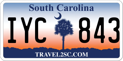 SC license plate IYC843