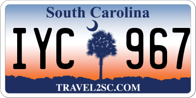 SC license plate IYC967