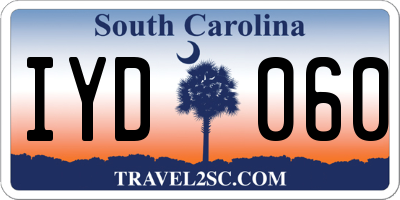 SC license plate IYD060
