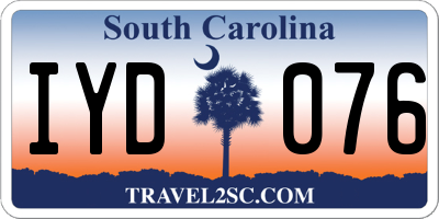 SC license plate IYD076