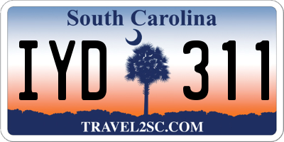 SC license plate IYD311