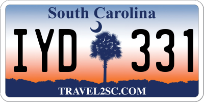 SC license plate IYD331