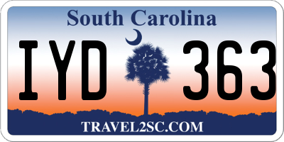 SC license plate IYD363