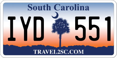 SC license plate IYD551