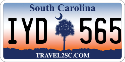 SC license plate IYD565
