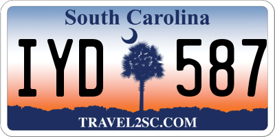 SC license plate IYD587