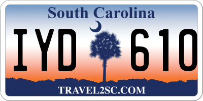 SC license plate IYD610
