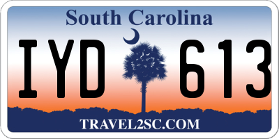 SC license plate IYD613