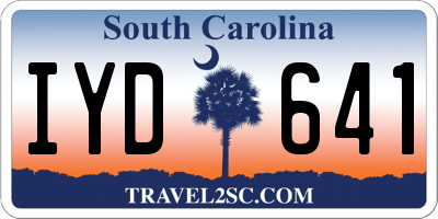 SC license plate IYD641