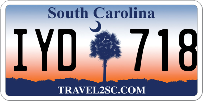 SC license plate IYD718