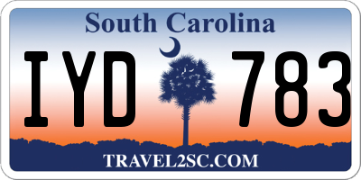 SC license plate IYD783