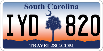 SC license plate IYD820