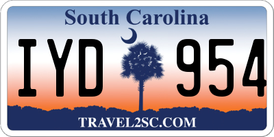 SC license plate IYD954