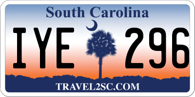 SC license plate IYE296