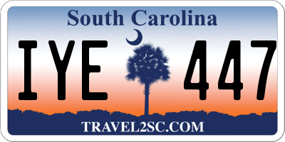 SC license plate IYE447
