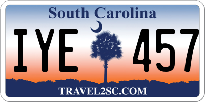 SC license plate IYE457