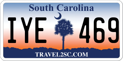 SC license plate IYE469