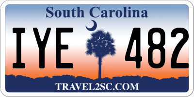 SC license plate IYE482