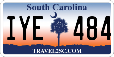 SC license plate IYE484