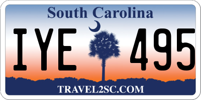 SC license plate IYE495