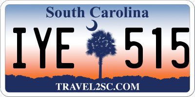 SC license plate IYE515