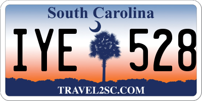 SC license plate IYE528
