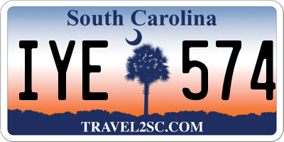 SC license plate IYE574