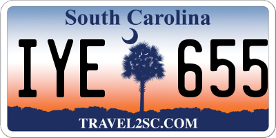 SC license plate IYE655
