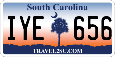 SC license plate IYE656
