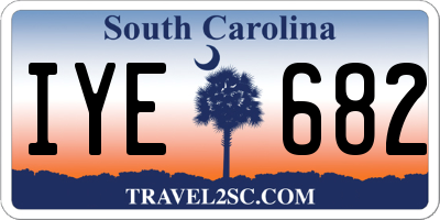 SC license plate IYE682
