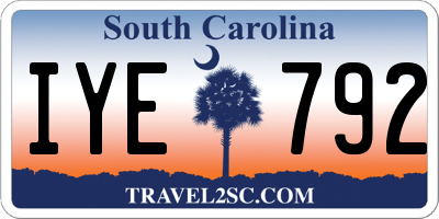 SC license plate IYE792