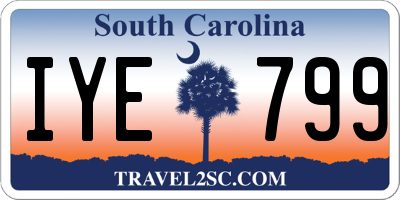 SC license plate IYE799