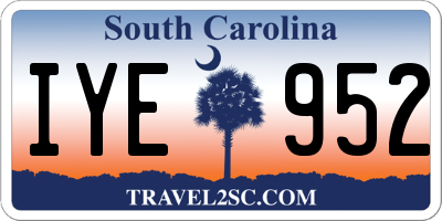 SC license plate IYE952