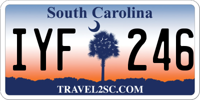SC license plate IYF246