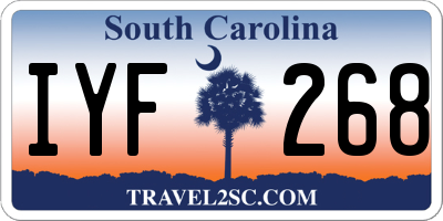 SC license plate IYF268