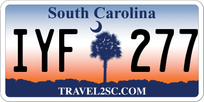 SC license plate IYF277