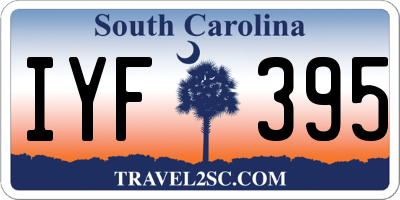 SC license plate IYF395