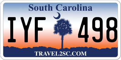 SC license plate IYF498