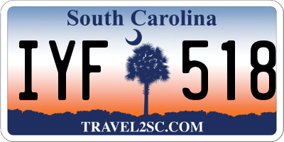 SC license plate IYF518